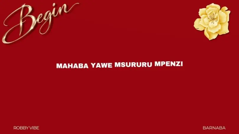 Robby Vibe ft Barnaba Classic – Begin